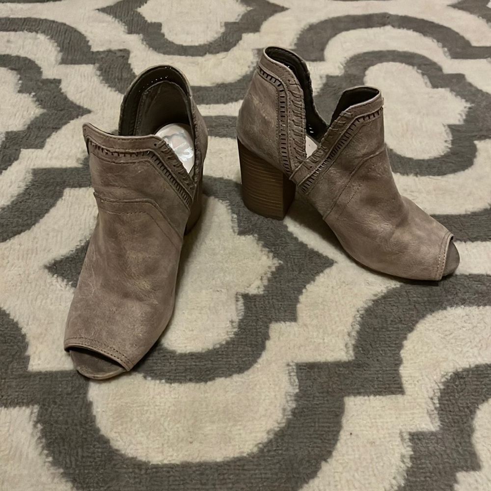 Fergalicious Holiday faux suede Peep Toe Sandal